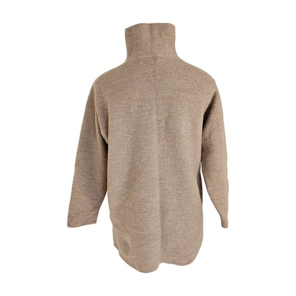 Babaton Aritzia Light Brown Tan Sweater w/ Mock Neck Sz 2 - Picture 5 of 9